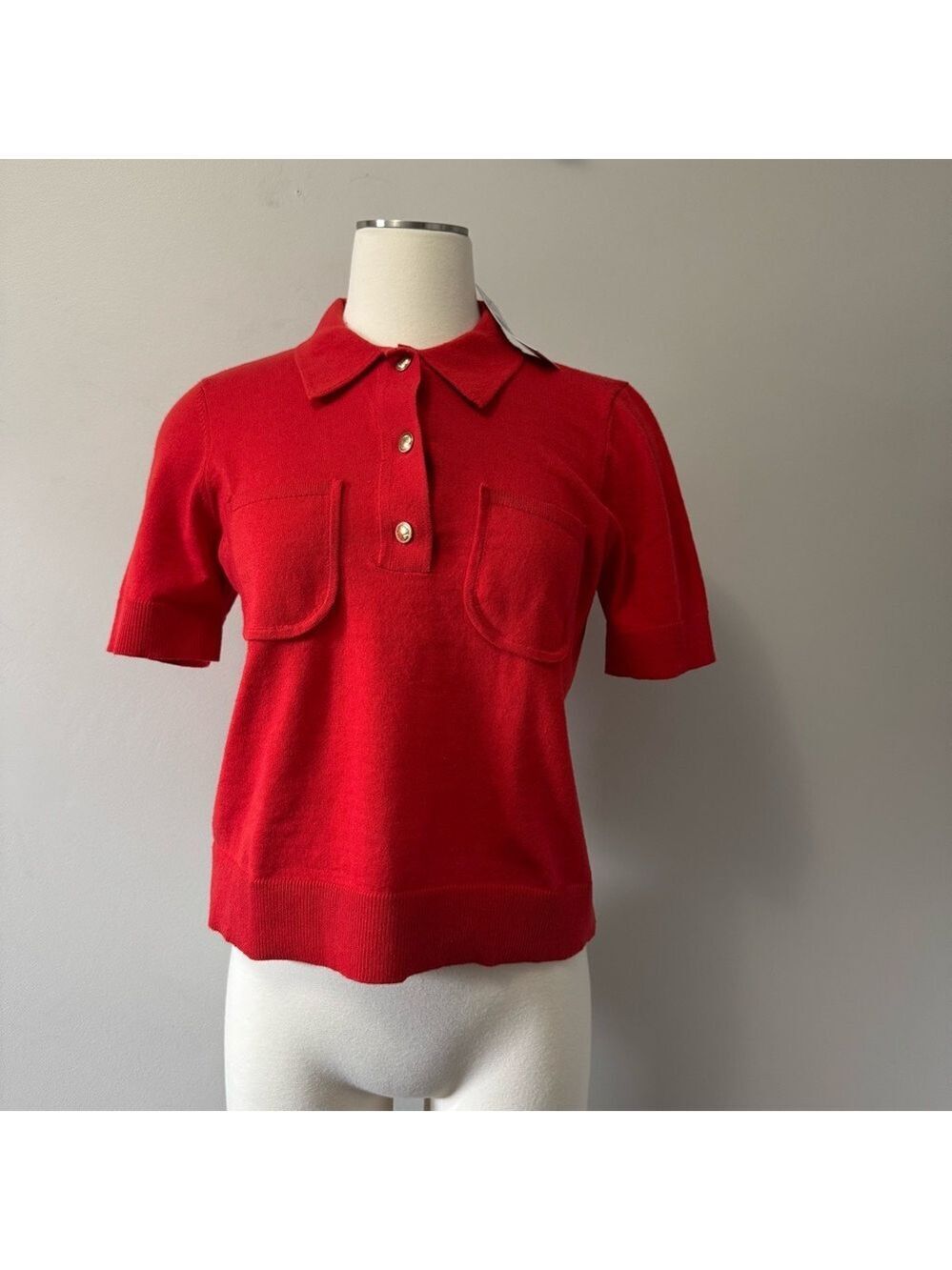 Michael Kors Vibrant Red Sweater Short sleeve Medium